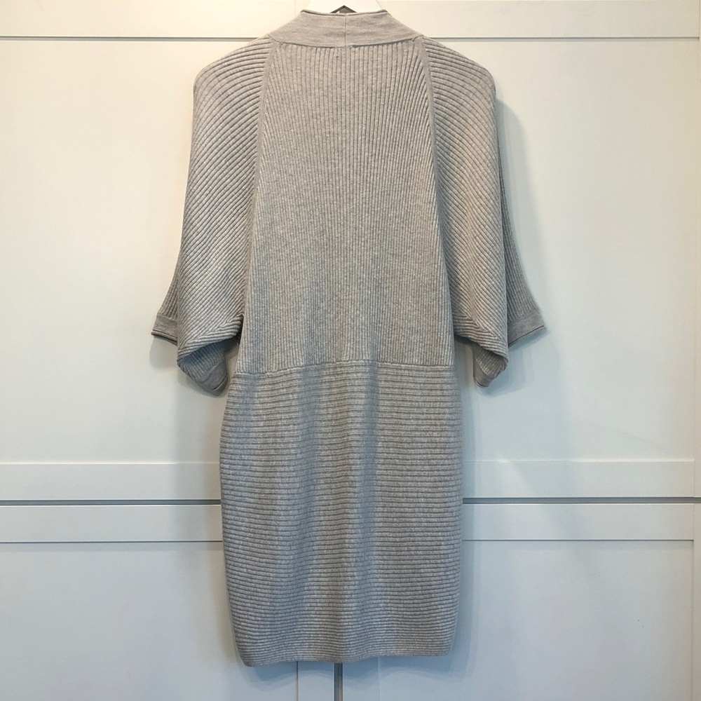 Chico's Light Gray Open-Front Ribbed Cardigan - Picture 2 of 8
